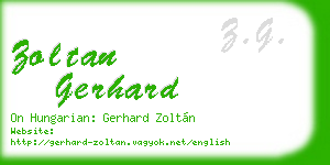 zoltan gerhard business card